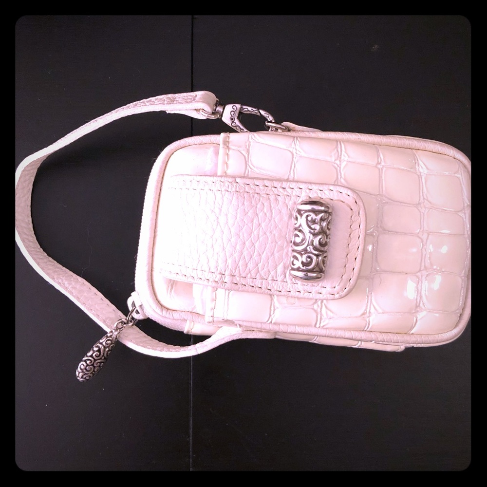 Brighton Wristlet Crocodile Embossed Leather